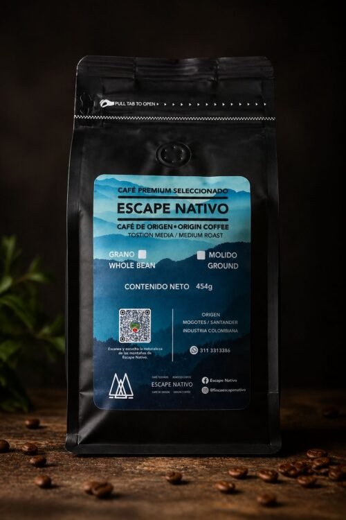 Escape Nativo – Café Premium Seleccionado, Origen Santander, Colombia – 454g