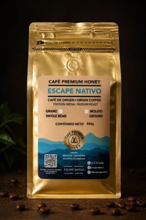 Escape Nativo – Café Premium Honey, Origen Santander, Especial Fermentado - 454g