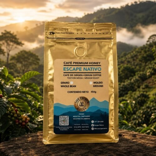 Escape Nativo – Café Premium Honey, Origen Santander, Especial Fermentado - 454g